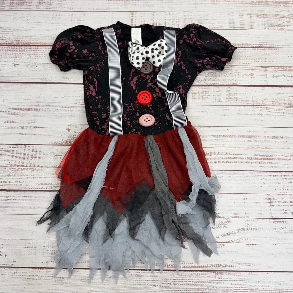 Spirit Kids Size XL 14-16 Killer Clown Cosplay Halloween Costume - Picture 8 of 15
